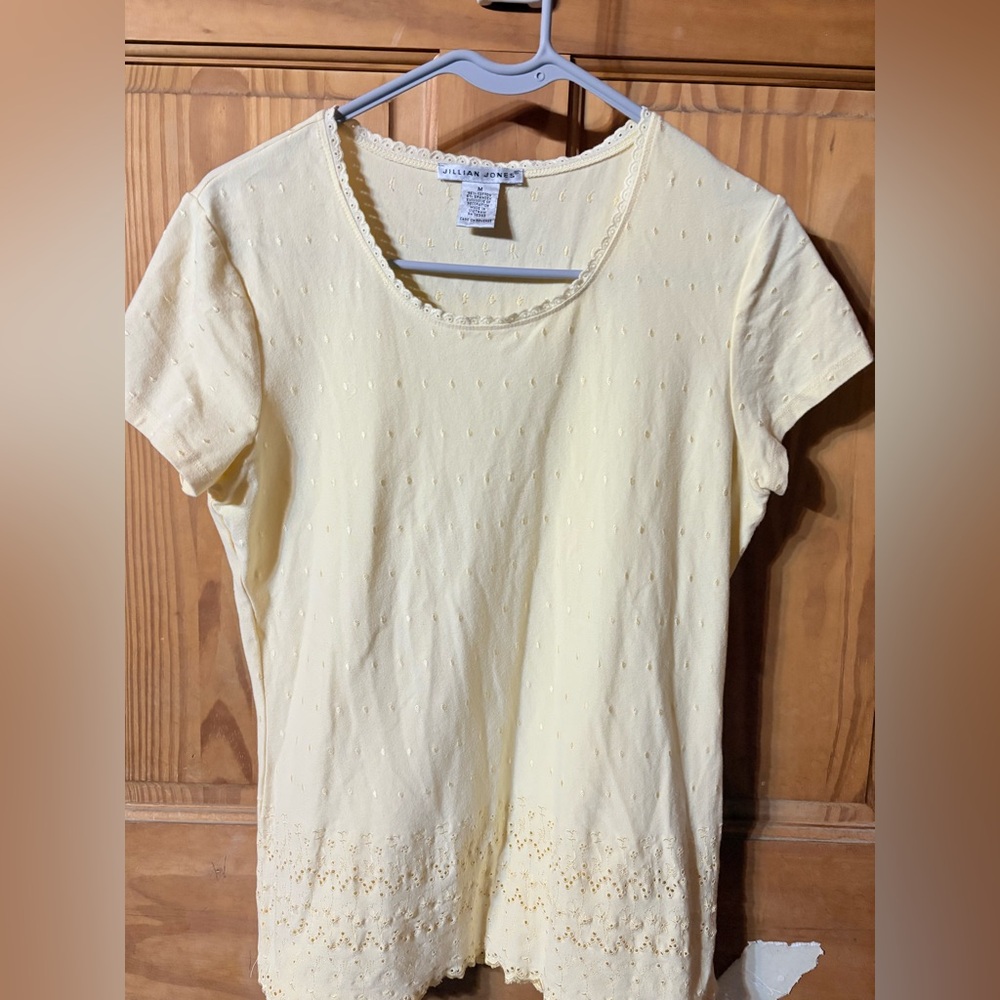 L.L. Bean Light Yellow Short Sleeve Top